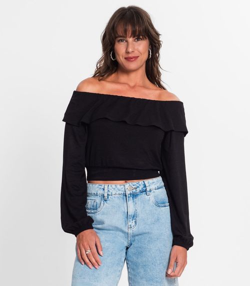 Blusa Feminina Manga Longa Endless Preto