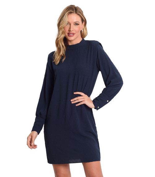 Vestido Feminino Poa Endless Azul