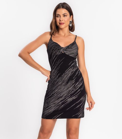 Vestido Feminino De Alça Rovitex Preto