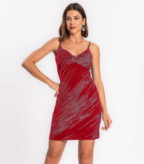 Vestido Feminino De Alça Rovitex Vermelho