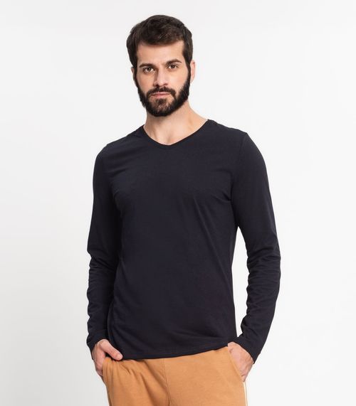 Camiseta Meia Malha Básica Masculina Kohmar Preto