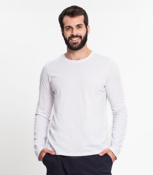 Camiseta Meia Malha Básica Masculina Kohmar Branco