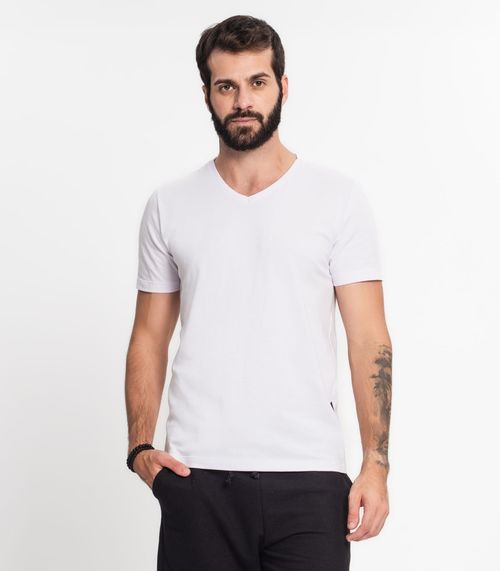 Camiseta Masculina Em Cotton Kohmar Branco