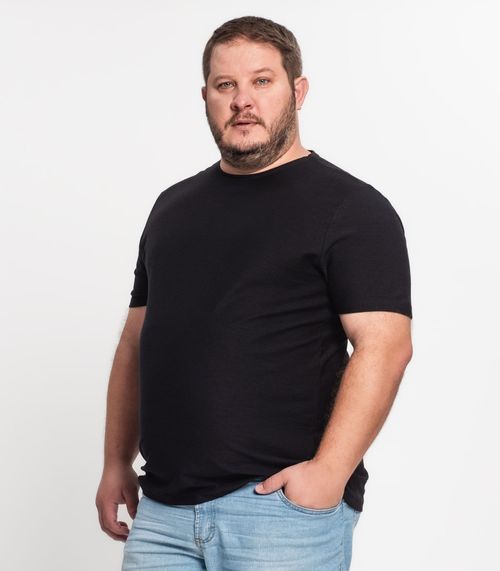 Camiseta Flamé Plus Size Masculino Kohmar Preto