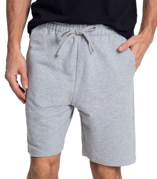 Bermuda Masculina Plus Size Moletom Diametro Cinza