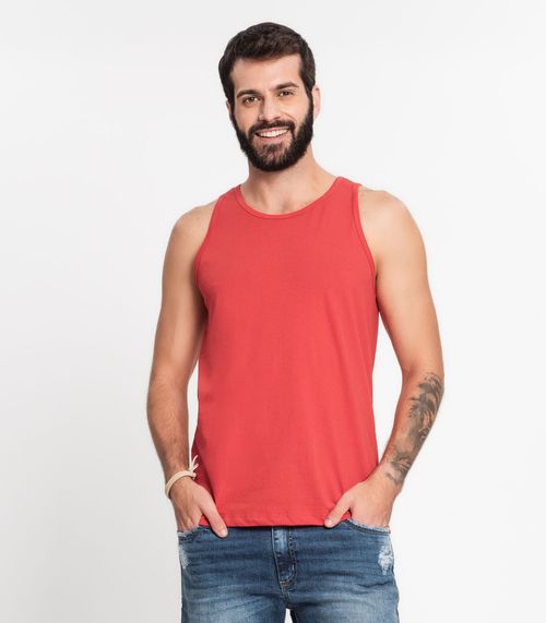 Regata Meia Malha Básica Masculina Kohmar Laranja