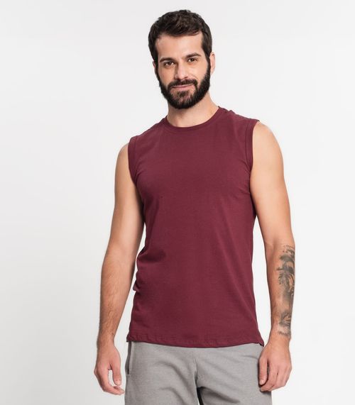 Regata Meia Malha Básica Masculina Kohmar Vermelho