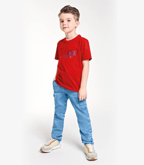 Conjunto Infantil Camiseta Com Calça Trick Nick Vermelho