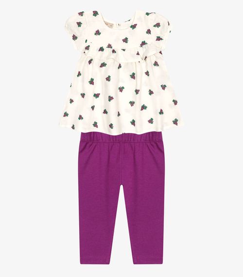 Conjunto Infantil Blusa Com Legging Trick Nick Bege