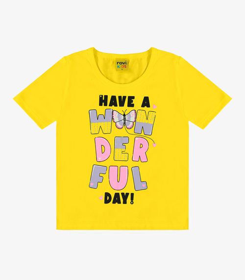 Blusa Infantil Feminina Rovi Kids Amarelo