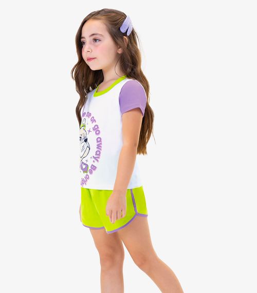 Conjunto Infantil Blusa Com Shorts Rovi Kids Branco