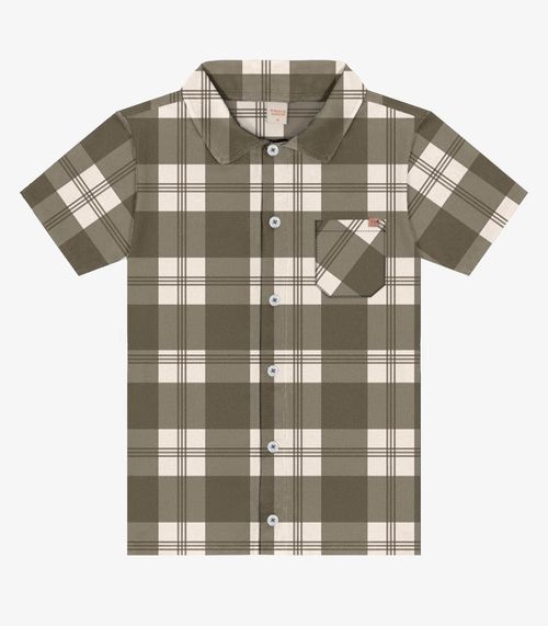 Camisa Xadrez Infantil Masculina Trick Nick Verde