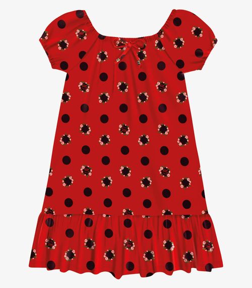 Vestido Infantil De Bolinhas Trick Nick Vermelho