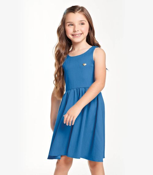 Vestido Infantil Feminino Trick Nick Azul