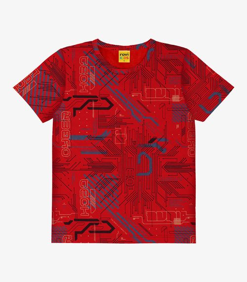 Camiseta Infantil Masculina Estampada Rovi Kids Vermelho