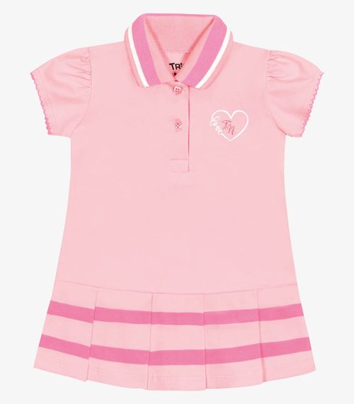 Vestido Infantil Feminino Polo Trick Nick Rosa