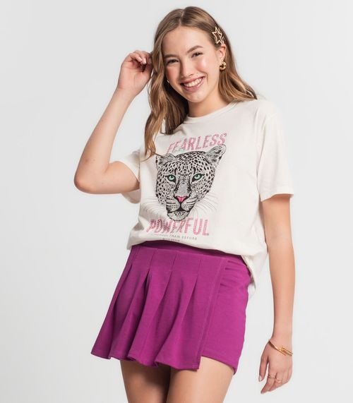 Camiseta Juvenil Feminina Minty Bege