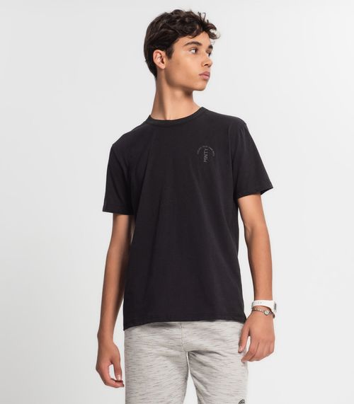 Camiseta Juvenil Masculina Minty Preto