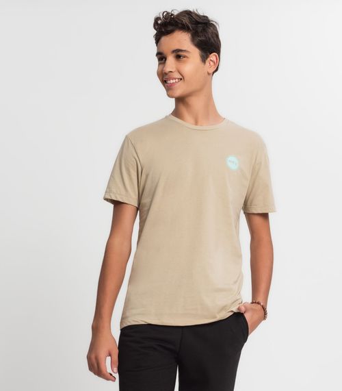 Camiseta Juvenil Masculina Minty Bege