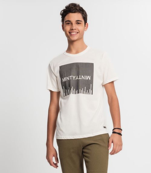 Camiseta Juvenil Masculina Minty Bege