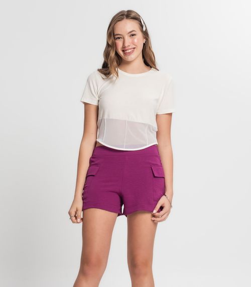 Shorts Juvenil Feminino Minty Roxo