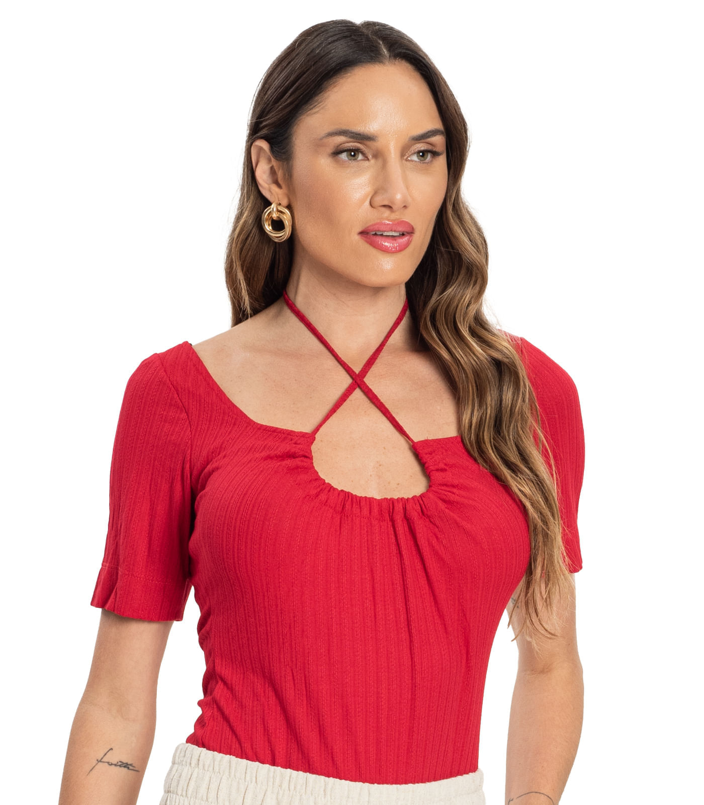 Blusa Feminina Com Amarração Endless Vermelho