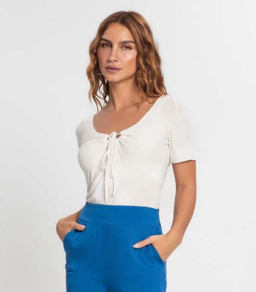 Blusa Feminina Com Amarração Endless Bege