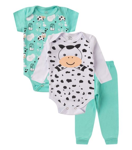 Kit Body Infantil 3 Peças Kappes Azul