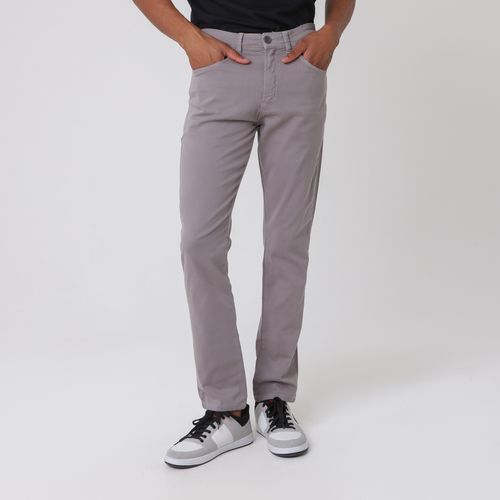 Calça Sarja 5 Pockets Slim Sarja Cinza