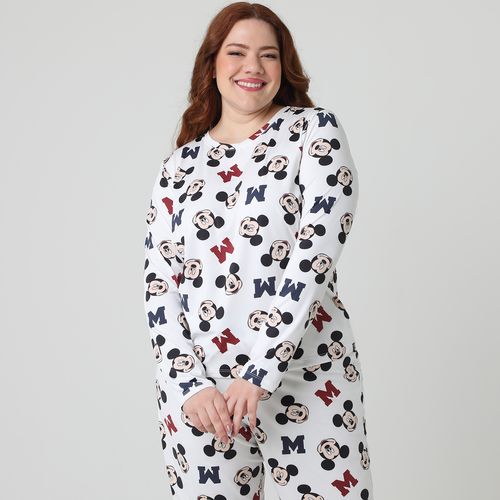 Pijama Mickey Branco - Disney