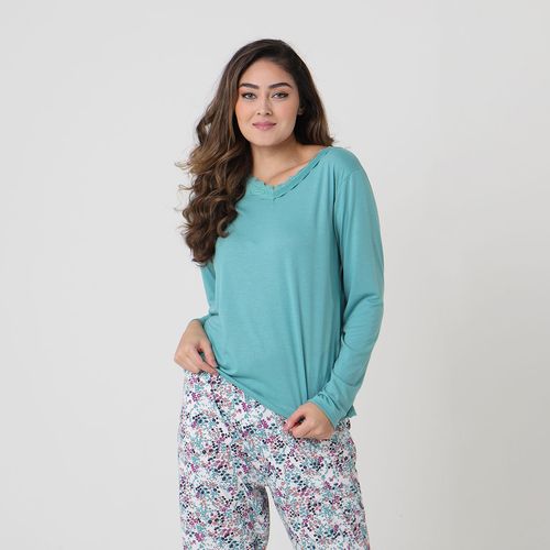 Pijama Liso Verde - Uniq