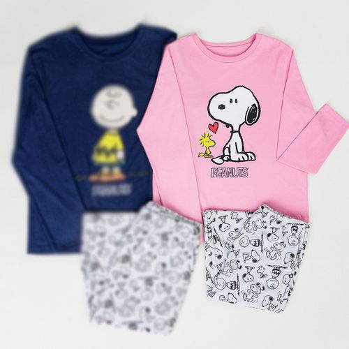 Pijama Estampado Snoopy Rosa - Snoopy