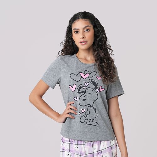 Pijama Snoopy Cinza - Snoopy