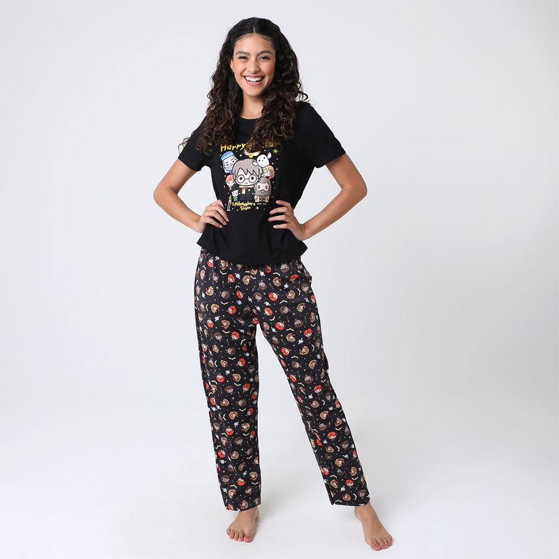 Pijama-Blusa-e-Calca-Peach-Preto