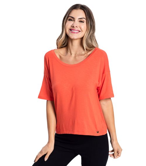 Blusa Feminina Andorra Flamê Básica Rovitex Laranja