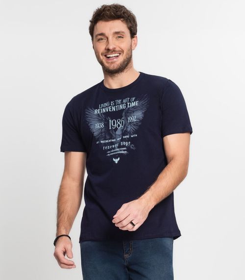 Camiseta Masculina Rovitex Azul