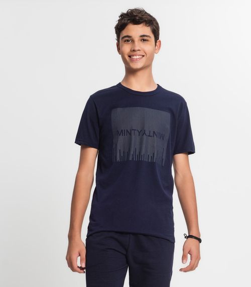 Camiseta Juvenil Masculina Minty Azul