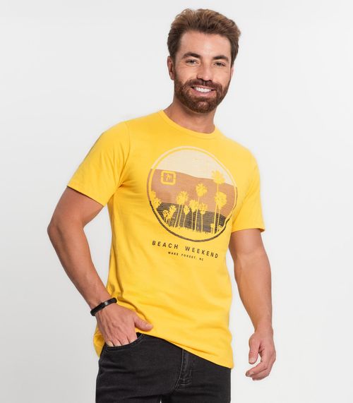 Camiseta Masculina Rovitex Amarelo