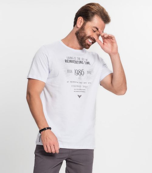 Camiseta Masculina Rovitex Branco