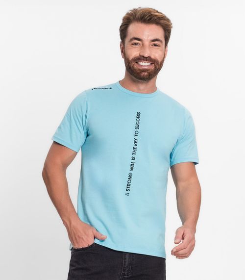 Camiseta Masculina Básica Select Azul