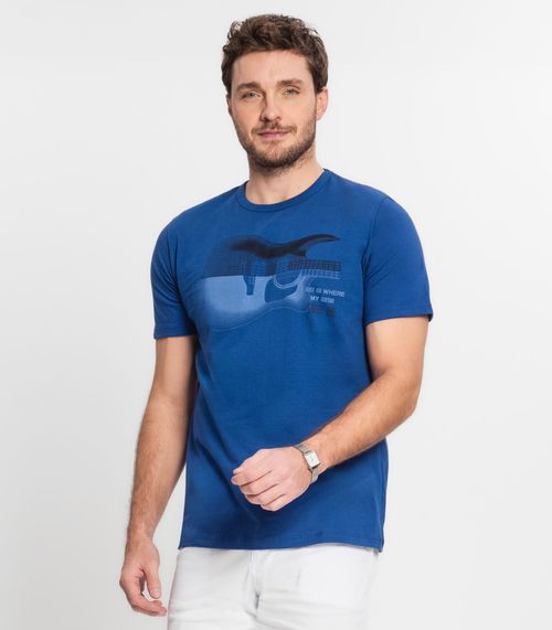 Camiseta Masculina Rovitex Azul