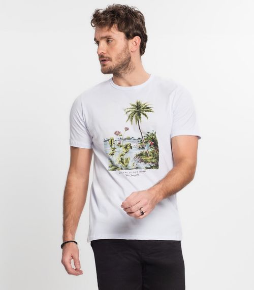 Camiseta Masculina Rovitex Branco