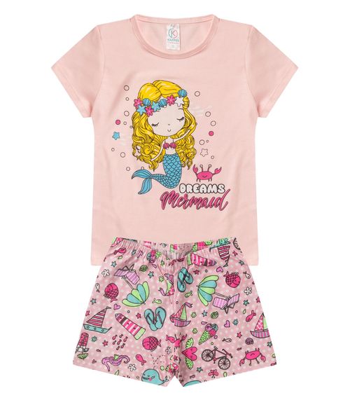 Pijama Infantil Menina Kappes Rosa