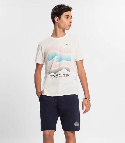 Bermuda Juvenil Masculina Minty Azul