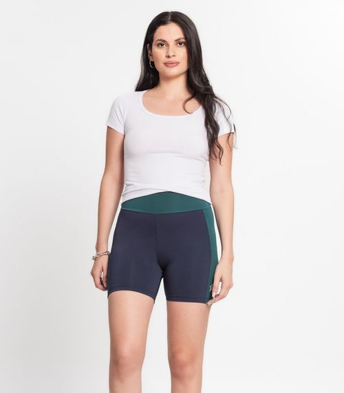 Shorts Feminino Cintura Alta Dezali Azul