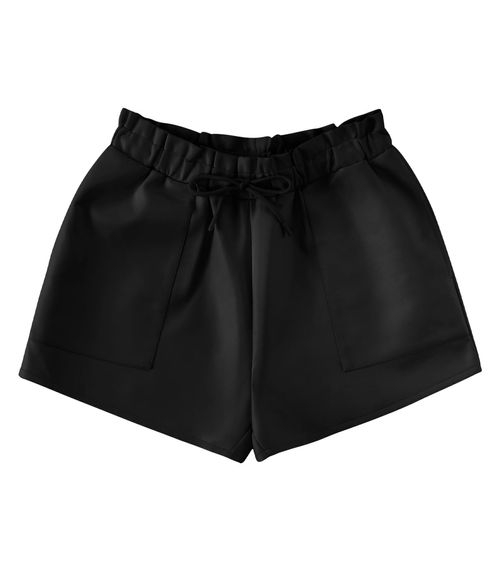 Shorts Feminino Sintético Endless Preto