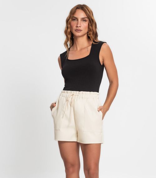 Shorts Feminino Sintético Endless Bege