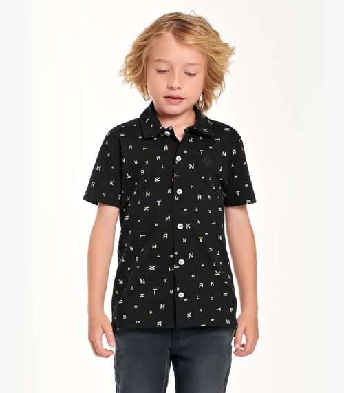 Camisa Infantil Masculina Trick Nick Preto