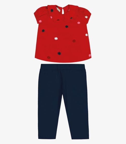 Conjunto Infantil Blusa Com Legging Trick Nick Vermelho