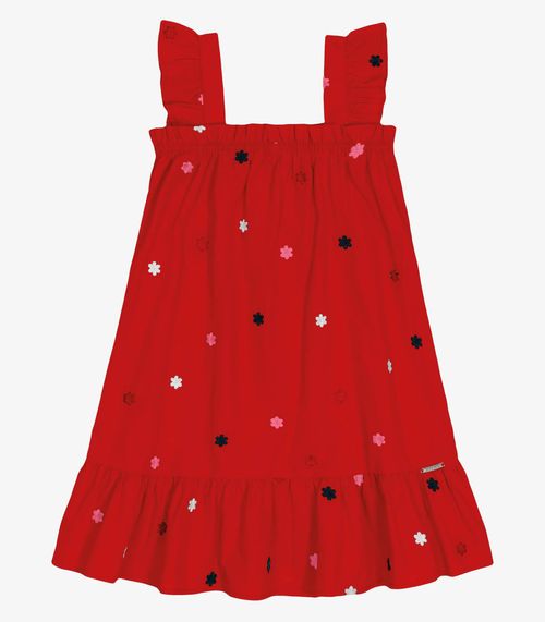 Vestido Infantil Feminino Trick Nick Vermelho